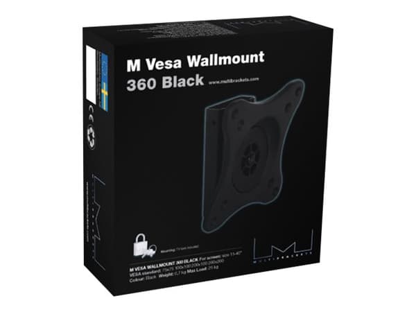 Multibrackets M VESA Wallmount 360 - Monteringssats (väggfäste) - för LCD-TV - svart - skärmstorlek: 15"-32" Svart
