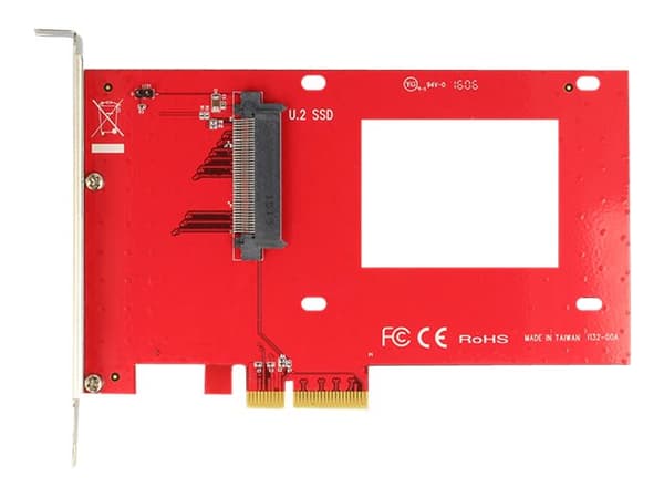 Delock PCI Express Card > 1 x internal U.2 NVMe - Diskkontroller - 2.5" - Ultra M.2 Card - PCIe 3.0 x4