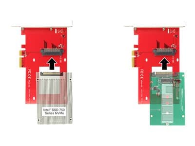Delock PCI Express Card > 1 x internal U.2 NVMe - Diskkontroller - 2.5" - Ultra M.2 Card - PCIe 3.0 x4