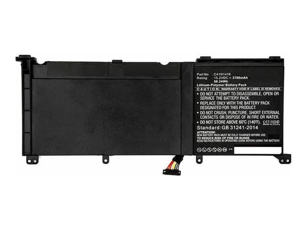 CoreParts - Batteri til bærbar PC - litiumpolymer - 3700 mAh - 56.2 Wh - svart - for ASUS N501JW