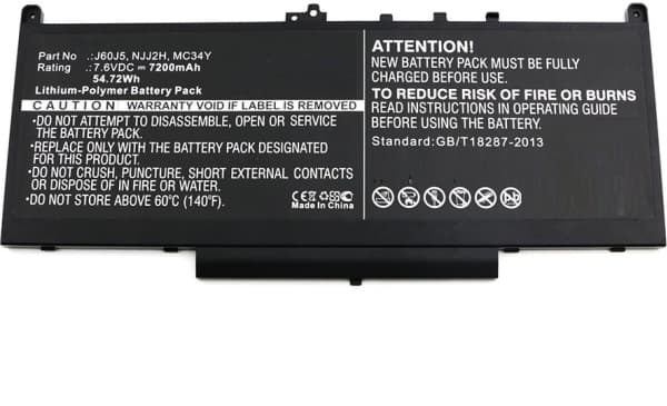 CoreParts - Batteri til bærbar PC - litiumpolymer - 7200 mAh - 54.7 Wh - svart - for Dell Latitude E7270