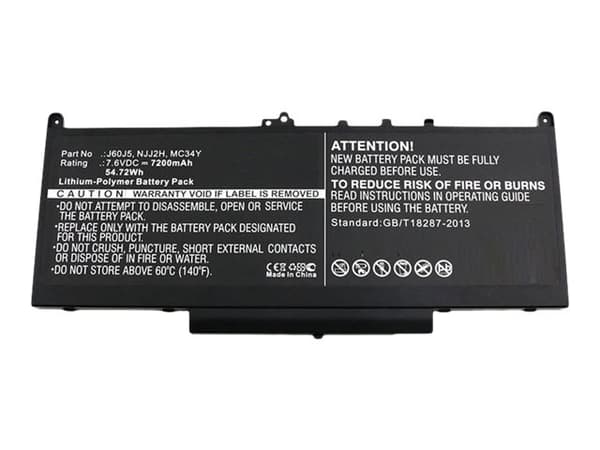 CoreParts - Batteri til bærbar PC - litiumpolymer - 7200 mAh - 54.7 Wh - svart - for Dell Latitude E7270