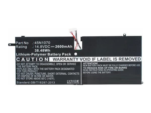 CoreParts - Batteri til bærbar PC - litiumpolymer - 2600 mAh - 38.5 Wh - svart - for Lenovo ThinkPad X1 Carbon (1st Gen) 3443, 3444, 3446, 3448, 3460