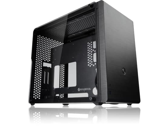 Raijintek Ophion M Evo TGS Micro-ATX veske, herdet glass - svart Sort, Gjennomsiktig