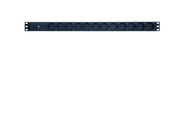 Retex 24155212-2, Grunnleggende, 0U/1U, Aluminium, Aluminium, Sort, 12 AC-utganger, Type K Aluminium, Sort