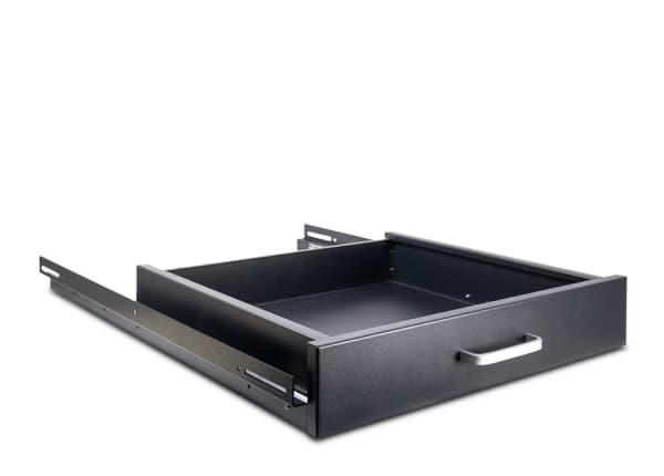 Inter-Tech SWSD-650/1000 - Rack drawer - svart, RAL 9005 - 2U - 19"