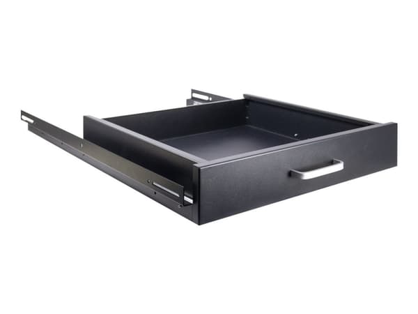 Inter-Tech SWSD-650/1000 - Rack drawer - svart, RAL 9005 - 2U - 19"