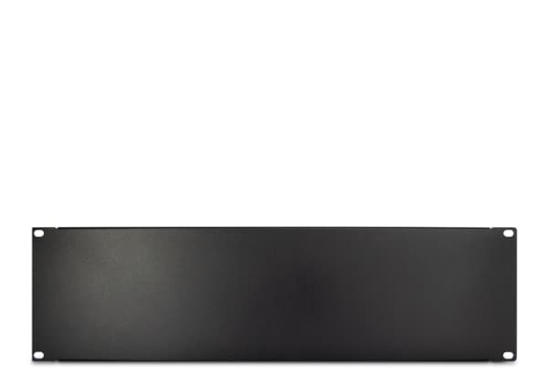 Inter-Tech - Blank platta - svart, RAL 9005 - 3U - 19"