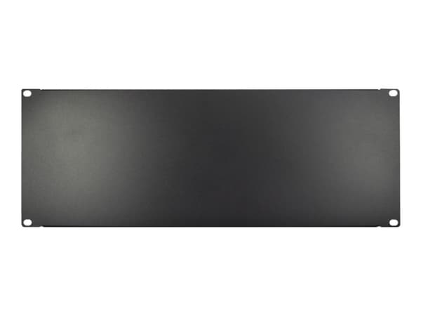 Inter-Tech - Blank platta - svart, RAL 9005 - 4U - 19"