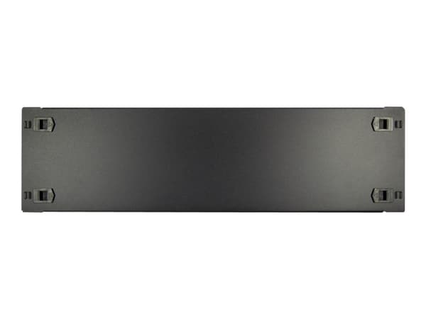 Inter-Tech - Blank platta - svart, RAL 9005 - 3U - 19"