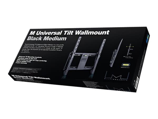 Multibrackets 4029, 139,7 cm (55"), 190,5 cm (75"), 200 x 100 mm, 800 x 400 mm, 0 - 10°, Musta musta