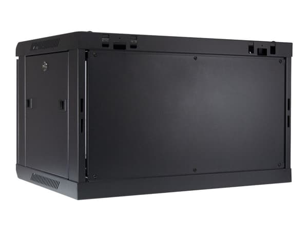 Inter-Tech SMA-6406 - Skåp - väggmontering - svart, RAL 9005 - 6U - 19"
