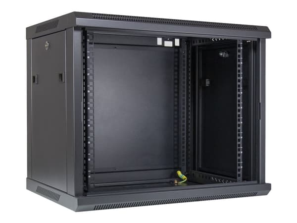 Inter-Tech SMA-6409 - Skap - veggmonterbar - svart, RAL 9005 - 9U - 19"