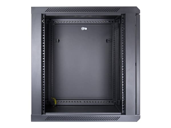 Inter-Tech SMA-6612 - Skåp - väggmontering - svart, RAL 9005 - 12U - 19"