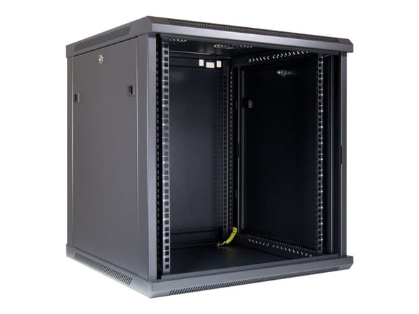 Inter-Tech SMA-6612 - Skåp - väggmontering - svart, RAL 9005 - 12U - 19"