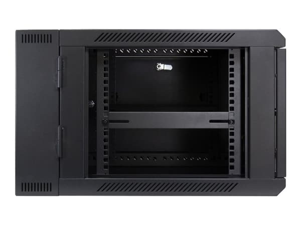 Inter-Tech SMB-6606 - Skåp - väggmontering - svart, RAL 9005 - 6U - 19"