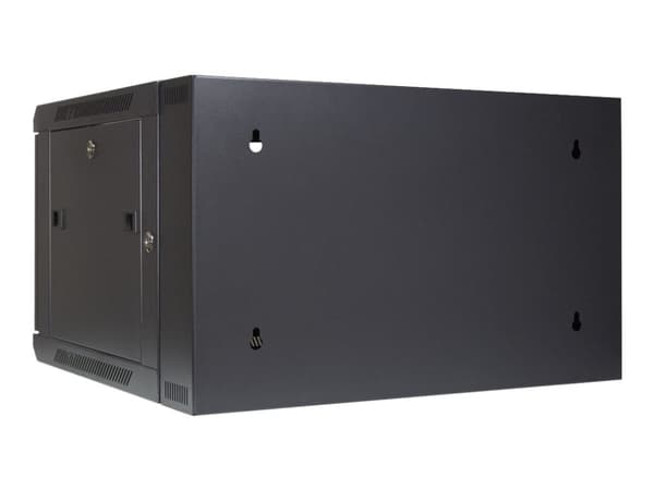 Inter-Tech SMB-6606 - Skåp - väggmontering - svart, RAL 9005 - 6U - 19"