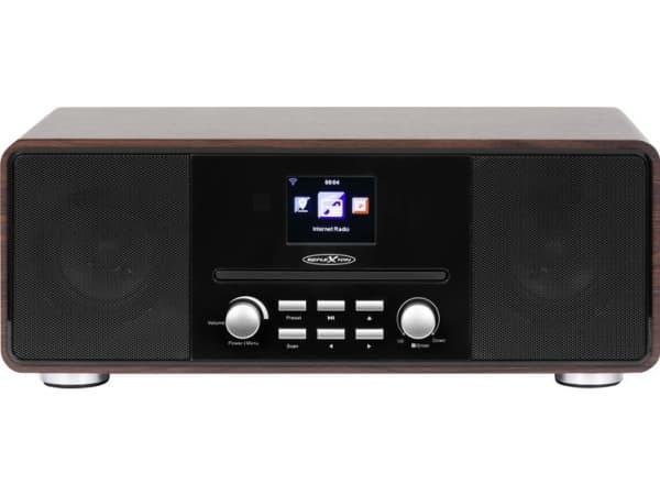 Reflexion HRA19INT/WD Internet Tischradio DAB+, UKW, AUX, Bluetooth®, CD Holz (HRA19INT/WD)