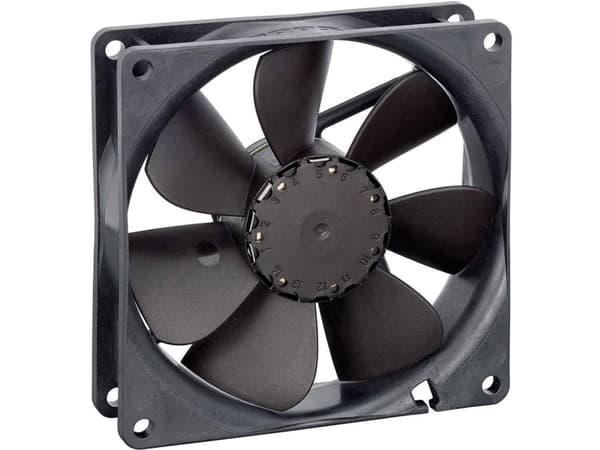 EBM Papst 3412NGV Aksial ventilator 12 V/DC 82 m³/h (L x B x H) 25.4 x 92 x 92 mm