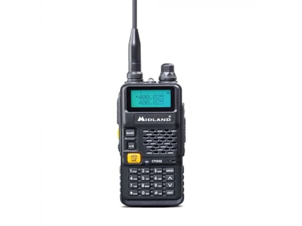 Midland CT590 S, Profesjonell mobilradio (PMR), 128 kanaler, VHF 144 - 146/ UHF 430 - 440, LCD, 2-pin Kenwood, Built-in
