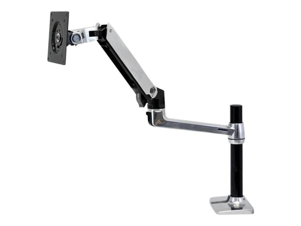 Ergotron LX - Monteringssett (skrivebordsklemmemontering, forlengerarm, maljemonteringsfot, skjermarm, høy stang) - for LCD-skjerm - polert aluminium