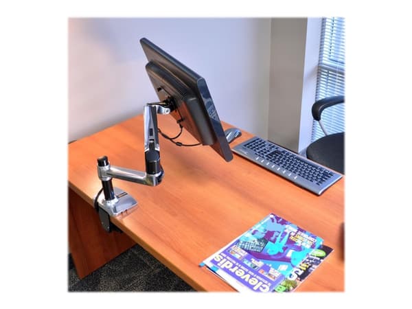 Ergotron LX - Monteringssett (skrivebordsklemmemontering, forlengerarm, maljemonteringsfot, skjermarm, høy stang) - for LCD-skjerm - polert aluminium