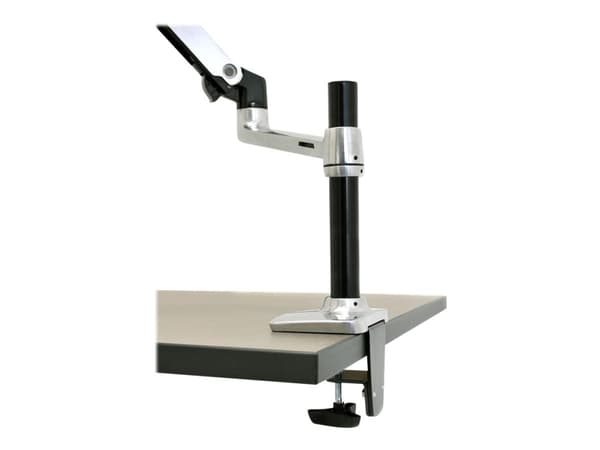 Ergotron LX - Monteringssett (skrivebordsklemmemontering, forlengerarm, maljemonteringsfot, skjermarm, høy stang) - for LCD-skjerm - polert aluminium