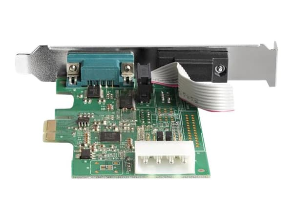 StarTech.com 2-port PCI Express RS232 Serial Adapter Card, PCIe RS232 Serial Host Controller Card, PCIe to Serial DB9 COM Ports, 16950 UART, Low Prof