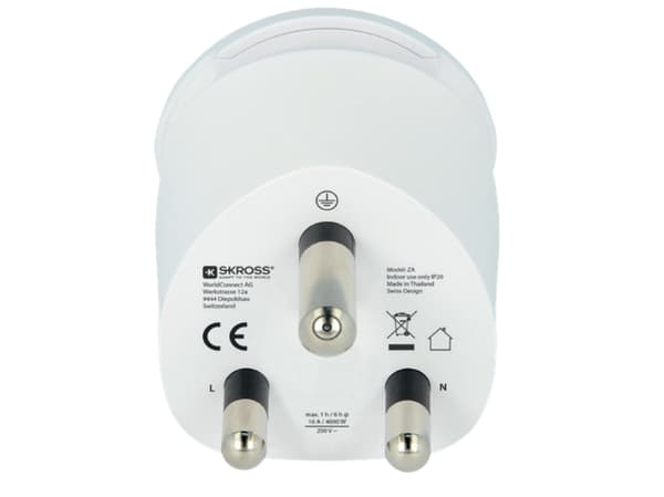 Skross 1.500202-E, Type F, 100-250 V, 16 A, Hvit, 2500 W, 2-3