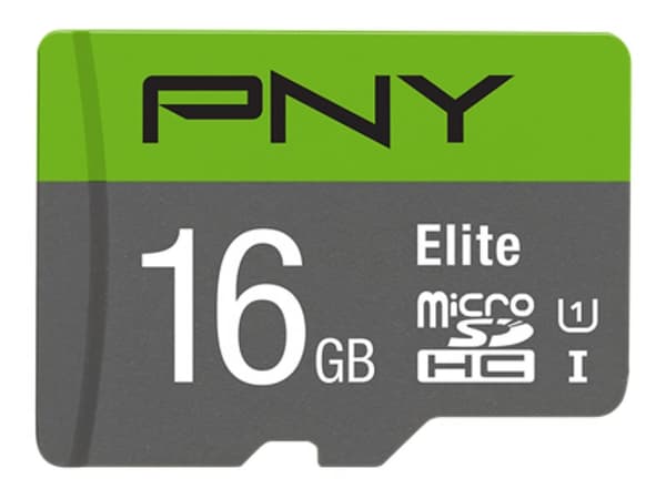 PNY Elite - Flashminnekort (microSDHC til SD-adapter inkludert) - 16 GB - UHS-I U1 / Class10 - microSDHC UHS-I