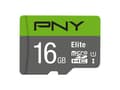 Miniatyrbilde 5 av 5: PNY Elite - Flashminnekort (microSDHC til SD-adapter inkludert) - 16 GB - UHS-I U1 / Class10 - microSDHC UHS-I