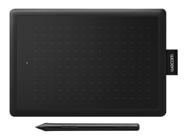 Wacom One by Wacom - Digitaliserare - höger- och vänsterhänta - 15.2 x 9.5 cm - elektromagnetisk - kabelansluten - USB - svart, röd