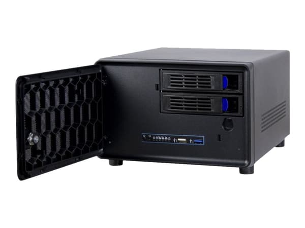 Inter-Tech SC-2100 - Tower - mini ITX - ingen strömförsörjning (FlexATX) - USB Svart