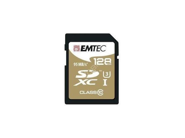 EMTEC SpeedIN' PRO - Flashminnekort (microSDHC til SD-adapter inkludert) - 128 GB - Video Class V30 / UHS-I U3 / Class10 - microSDXC UHS-I