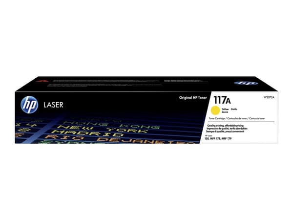 HP 117A - Gul - original - tonerkassett (W2072A) - för Color Laser 150a, 150nw, MFP 178nw, MFP 178nwg, MFP 179fnw, MFP 179fwg