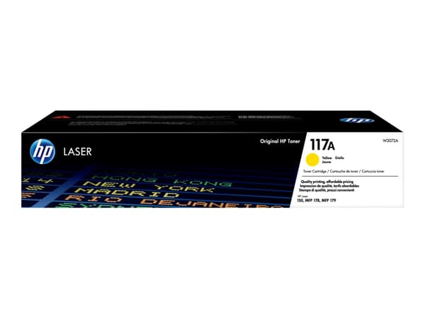 HP 117A - Gul - original - tonerkassett (W2072A) - för Color Laser 150a, 150nw, MFP 178nw, MFP 178nwg, MFP 179fnw, MFP 179fwg