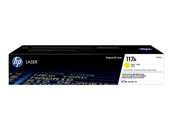 HP 117A - Gul - original - tonerkassett (W2072A) - för Color Laser 150a, 150nw, MFP 178nw, MFP 178nwg, MFP 179fnw, MFP 179fwg