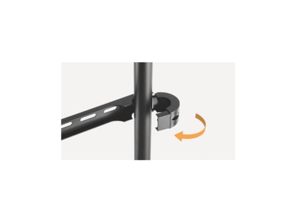 Reflecta Elegant 70W - Stativ - for flatpanel - valnøttre, metallramme - svart, valnøtt - skjermstørrelse: 49"-70" - plassering på gulv