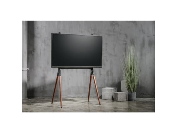 Reflecta Elegant 70W - Stativ - for flatpanel - valnøttre, metallramme - svart, valnøtt - skjermstørrelse: 49"-70" - plassering på gulv