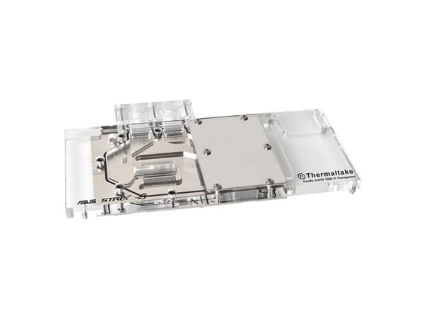 Thermaltake CL-W184-CU00TR-A, Vesiblokki, Akryyli, Kupari, Ruostumaton teräs, Läpinäkyvä, 1/4", EAC, CE, ASUS ROG STRIX GTX1080Ti