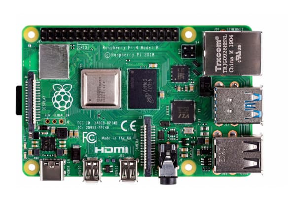 Raspberry Pi 4 Model B - Enkeltbrettsdatamaskin - Broadcom BCM2711 / 1.5 GHz - RAM 2 GB - 802.11a/b/g/n/ac, Bluetooth 5.0