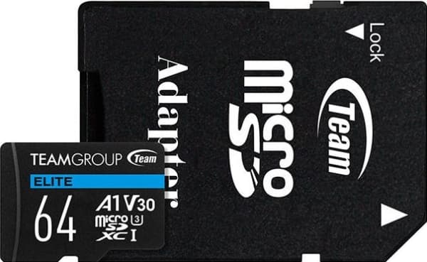 Team ELITE A1 - Flashminnekort (SD-adapter inkludert) - 128 GB - A1 / Video Class V30 / UHS-I U3 - microSDXC