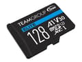 Miniatyrbilde 1 av 5: Team ELITE A1 - Flashminnekort (SD-adapter inkludert) - 128 GB - A1 / Video Class V30 / UHS-I U3 - microSDXC