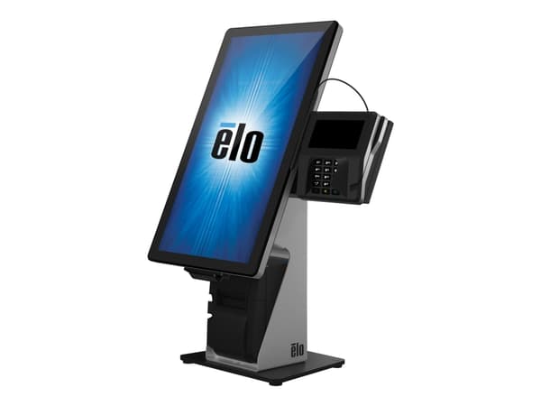 Elo Wallaby Self-Service Floor Base - Ställ - för butiksterminal - svart/silver - golvstående - för I-Series (15.6 tum, 21.5 tum) Svart, Silver