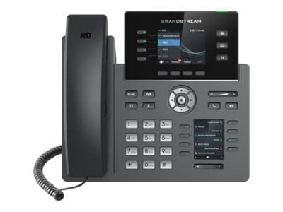 Grandstream GRP2614 - VoIP-telefon med anrops-ID/samtale venter - IEEE 802.11a/b/g/n/ac (Wi-Fi) - treveis anropskapasitet - SIP, RTCP, RTP, SRTP - 4- Sort