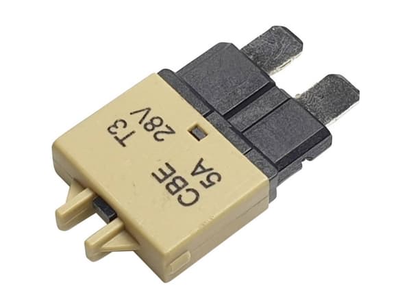 Hansor Circuit Breaker Standard, type 3, Manual Reset, 5A CBE3 Series 5A Sikringsautomat Standard Fladsikring 5 A Lysebrun 1 stk