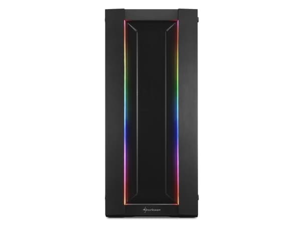 Sharkoon Elite Shark CA200M - Tower - utökad ATX/SSI EEB - genomskinlig sidopanel (härdat glas) - ingen strömförsörjning - svart - USB/ljud
