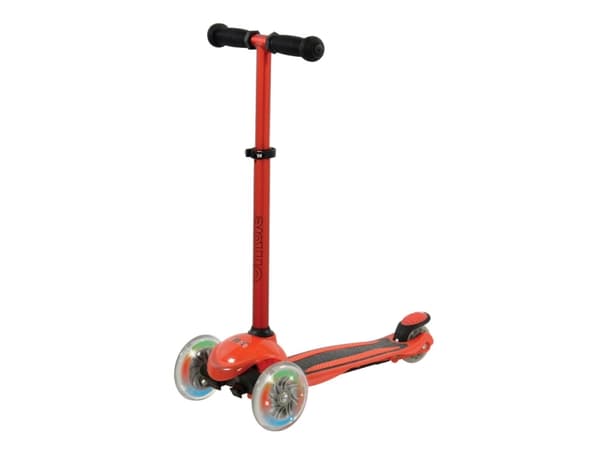 U Move Mini Compact LED Løbehjul, Rød / Sort