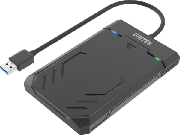 UNITEK Y-3036, HDD-/SSD-kotelo, 2.5", SATA, Serial ATA II, Serial ATA III, 5 Gbit/s, USB-liitettävyys, Musta
