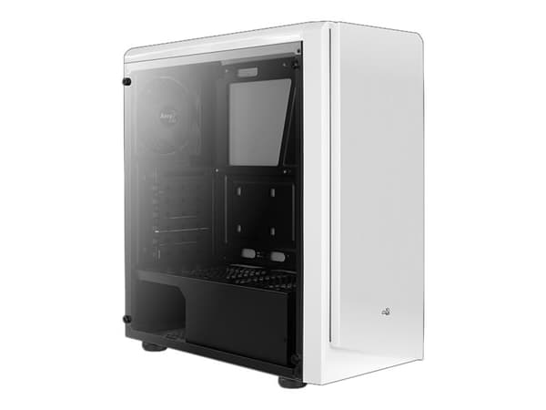 AeroCool Rift - Tower - ATX - genomskinlig sidopanel - ingen strömförsörjning (ATX) - vit - USB/ljud